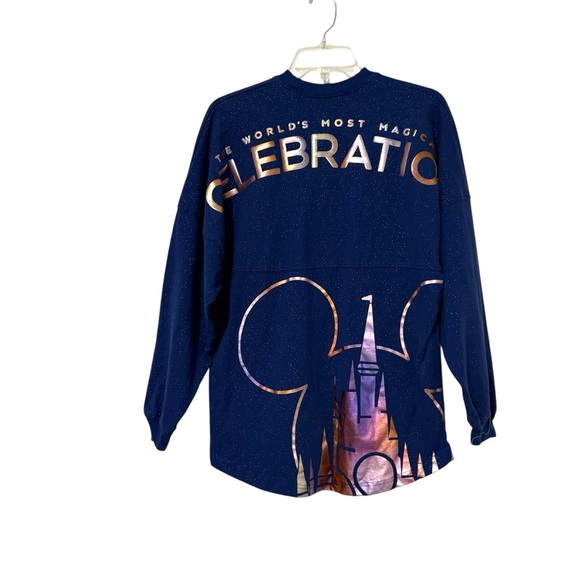 Disney World Tops - Disney World Size Small Blue 50th Anniversary Celebration Spirit Jersey Travel